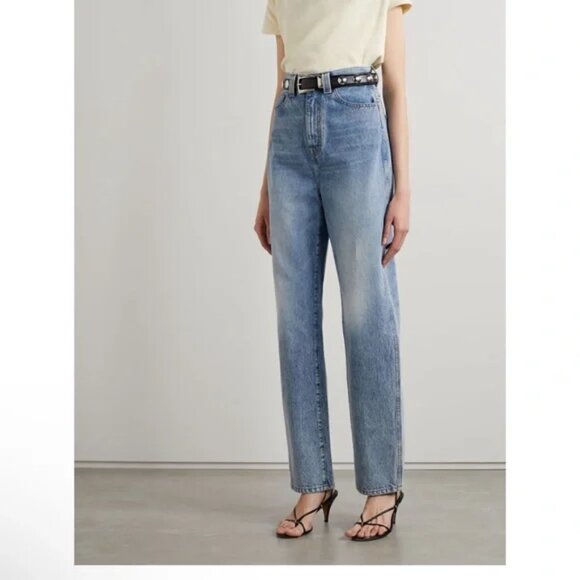 KHAITE albi Light Blue high rise Straight Jeans - Picture 6 of 9